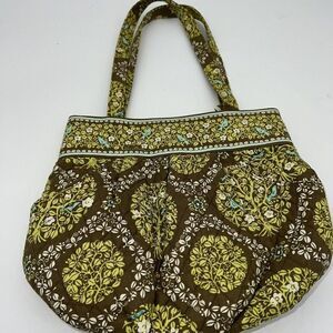 Vera Bradley Sittin in a Tree Shoulder Bag Tote Retired Color Blue Birds Purse
